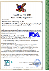 FDA food facility registration