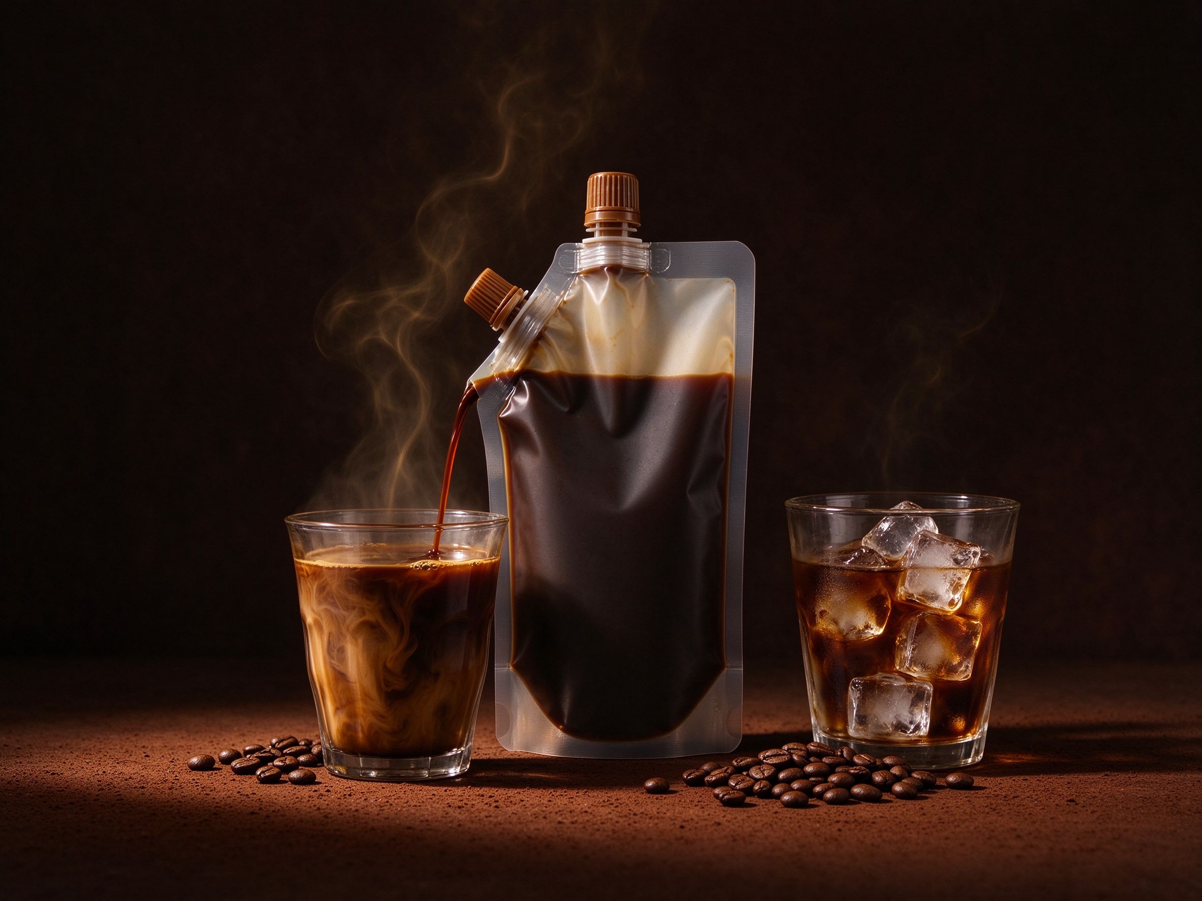 Coffee extract pouch