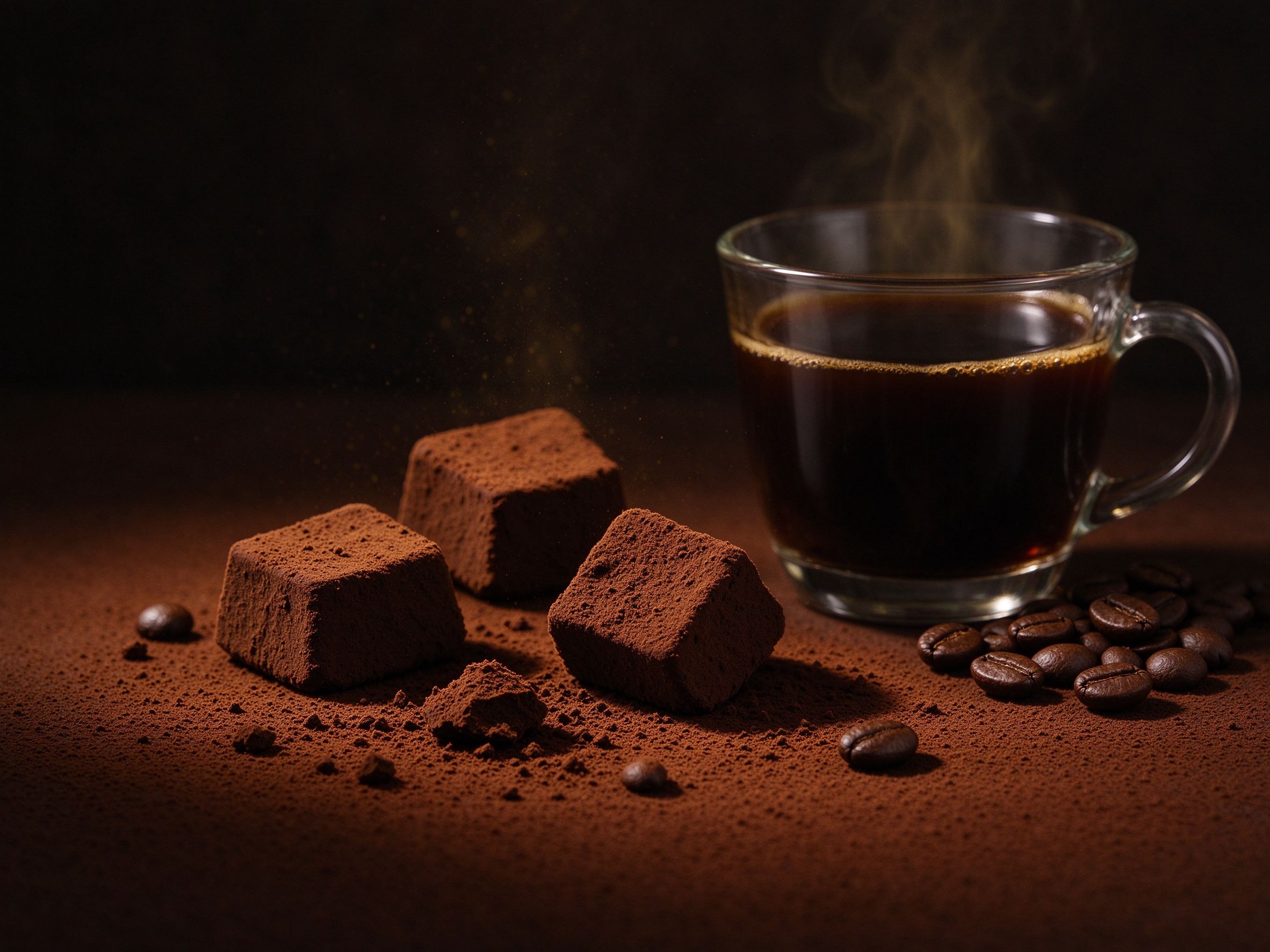 Freeze-dried coffee block